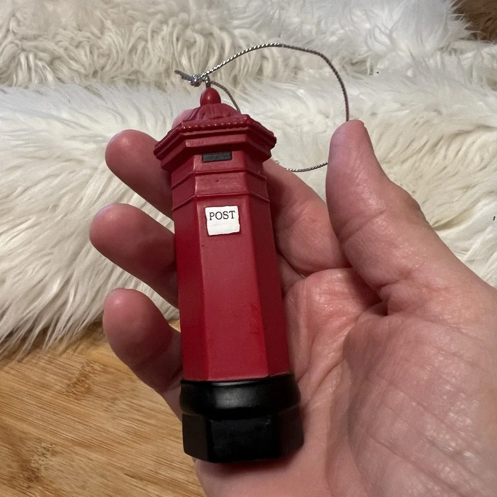 Midwest of Cannon Falls English Postal Box Red Christmas‎ Ornament 3.5